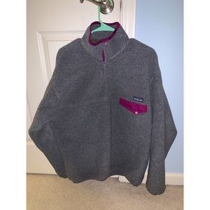 Grey & Purple Button-up Patagonia